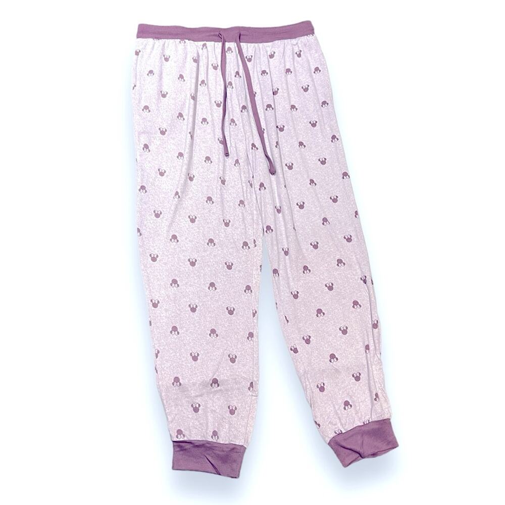 Disney Minnie Mouse Character 2-Piece Pajama Lounge Set Purple Medium - Picture 5 of 6